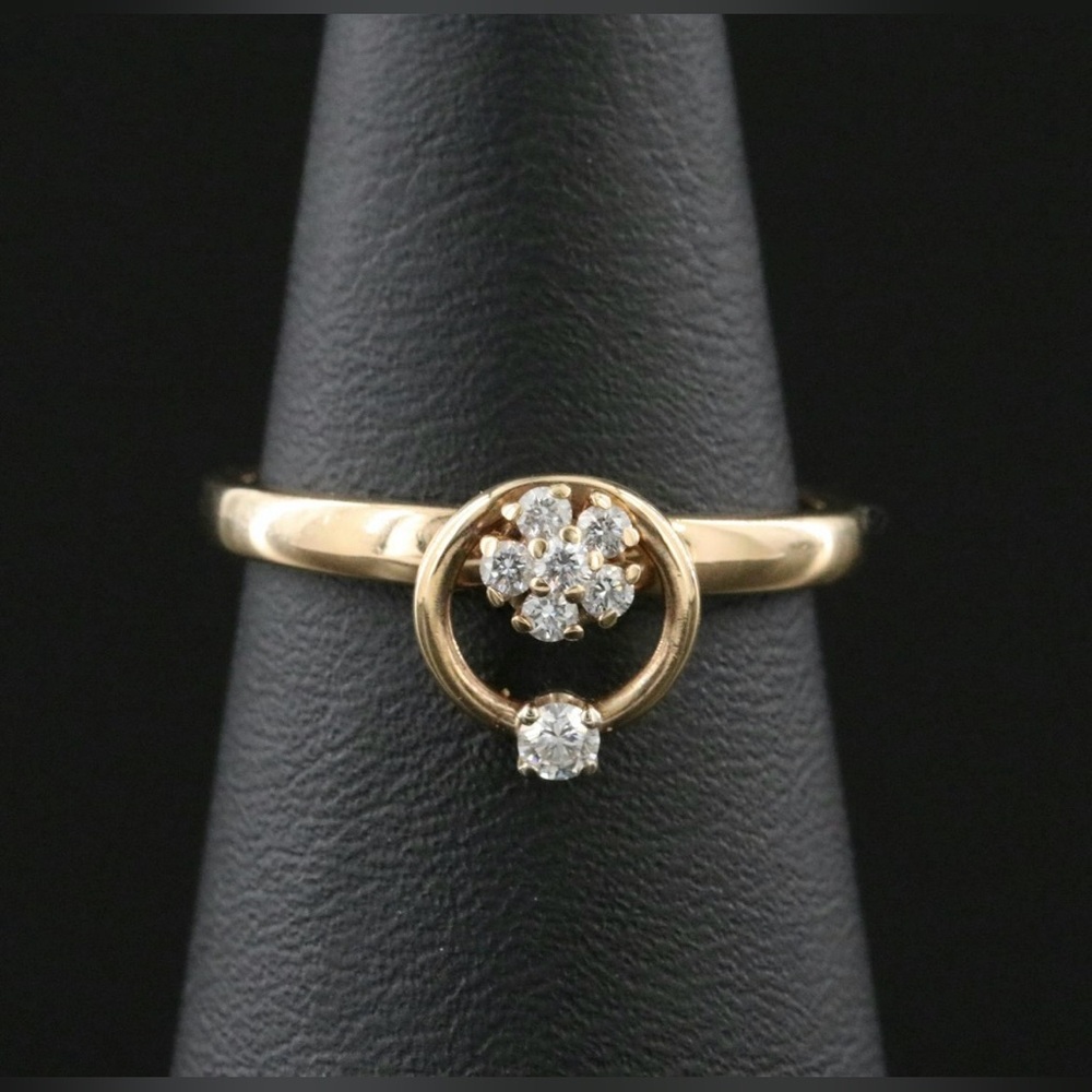 Norman Feufel 14k Spinner Ring .20 ctw Natural Diamond